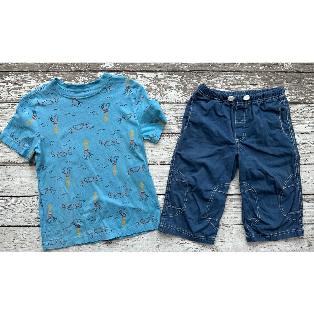Hanna Anderson NESSIE  T-Shirt and Board Shorts Set 130 8